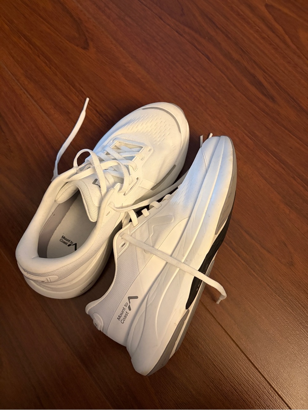 Mount to Coast White Running Shoes W8